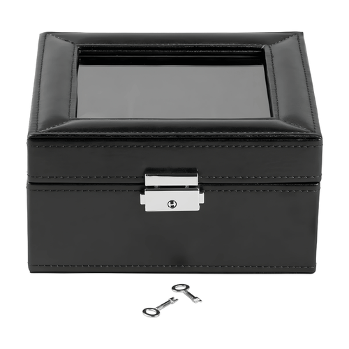 AURIOL Premium Watch Box & Travel Case – Leather Look with Velvet Interior